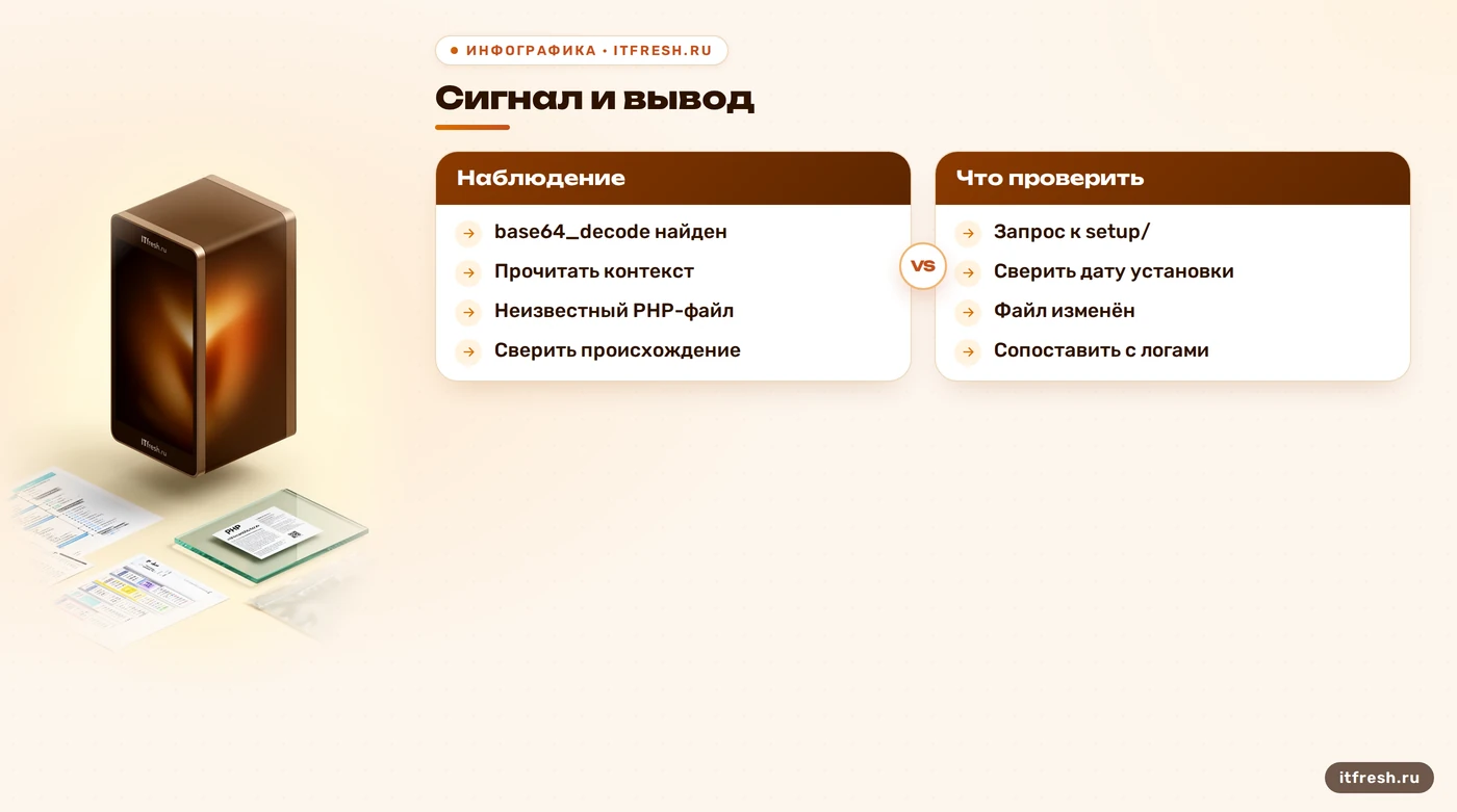 Сигналы и проверки при поиске бэкдора на MODX