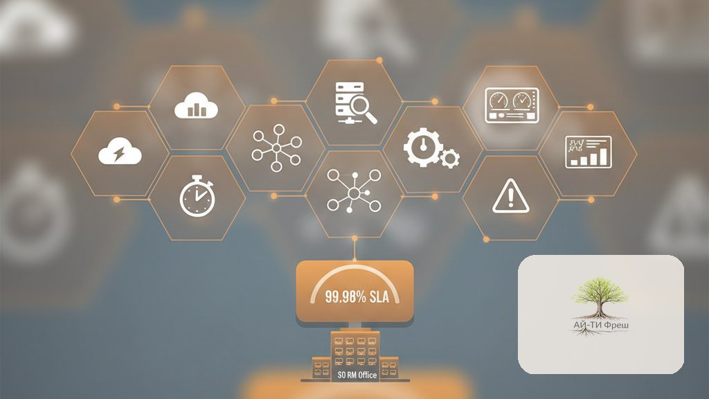 SLA 99,98% для офиса 50 РМ: наша 6-уровневая схема мониторинга