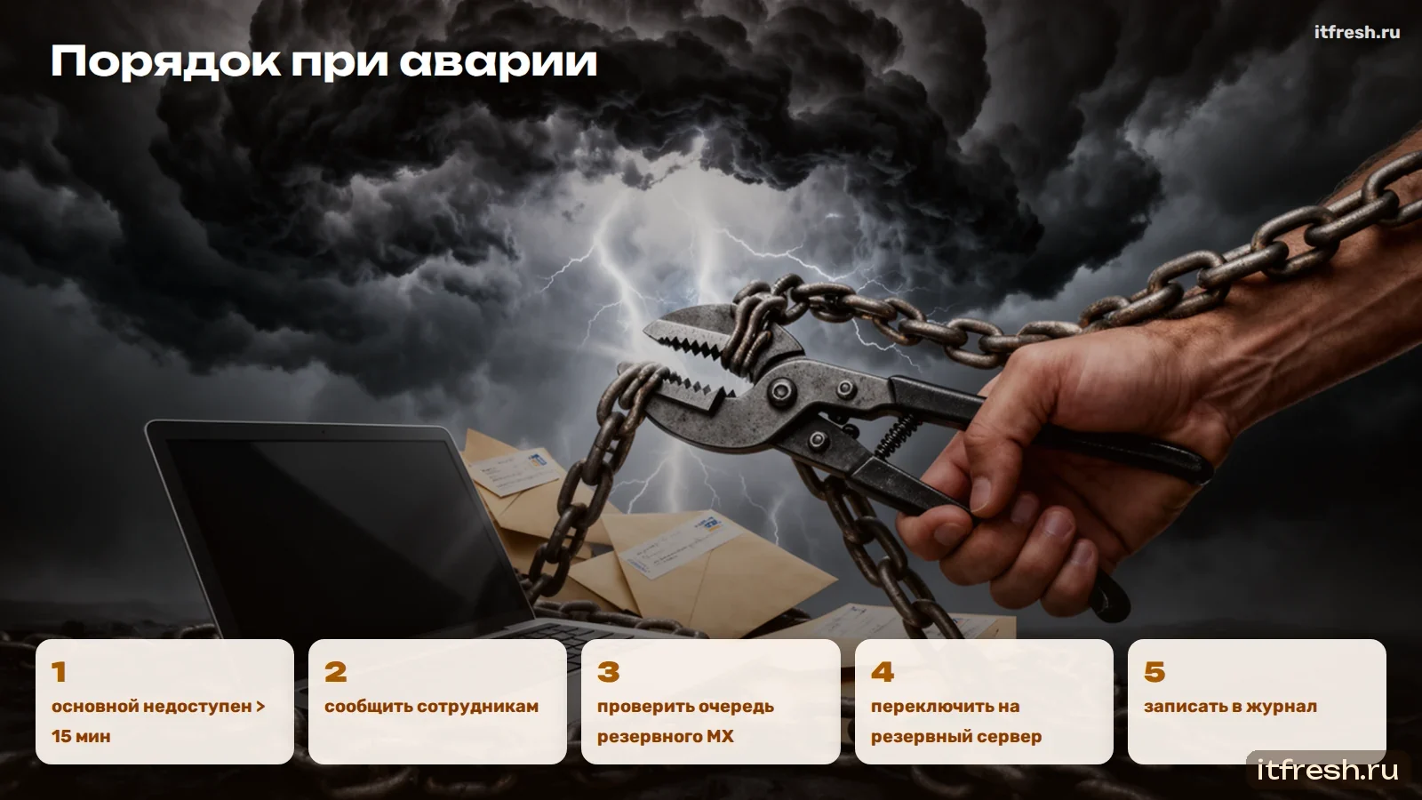 Порядок при аварии