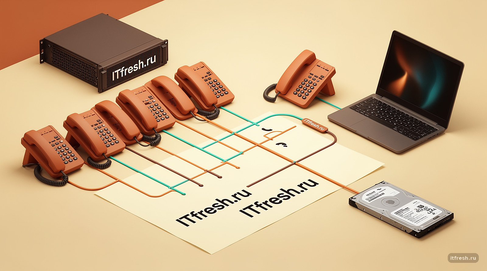 Схема RingAll и последовательного вызова в очереди Asterisk