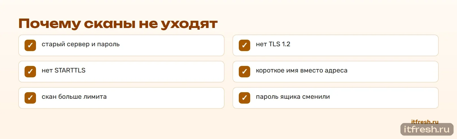 Почему сканы не уходят