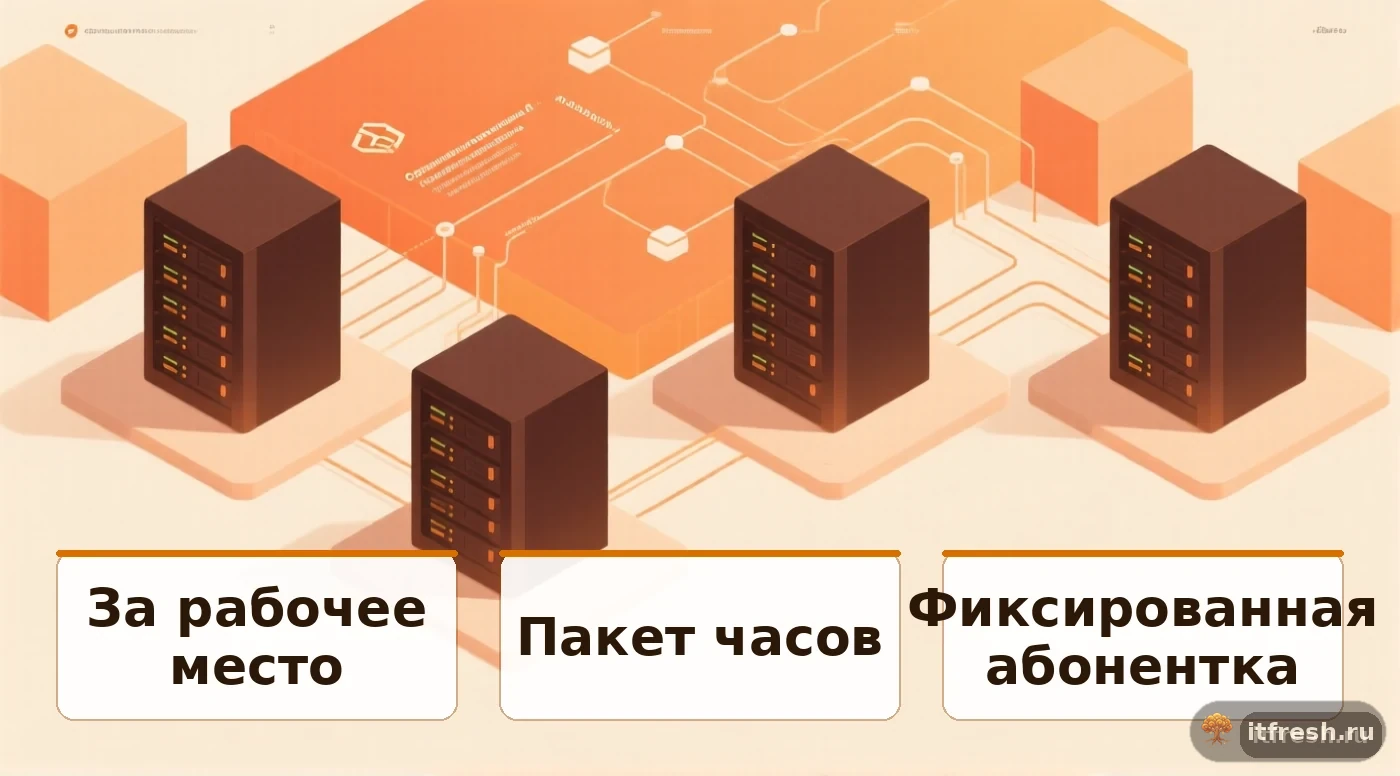 Сравнение моделей тарификации IT-аутсорсинга: за рабочее место, пакет часов, фиксированная абонентка, Time & Materials