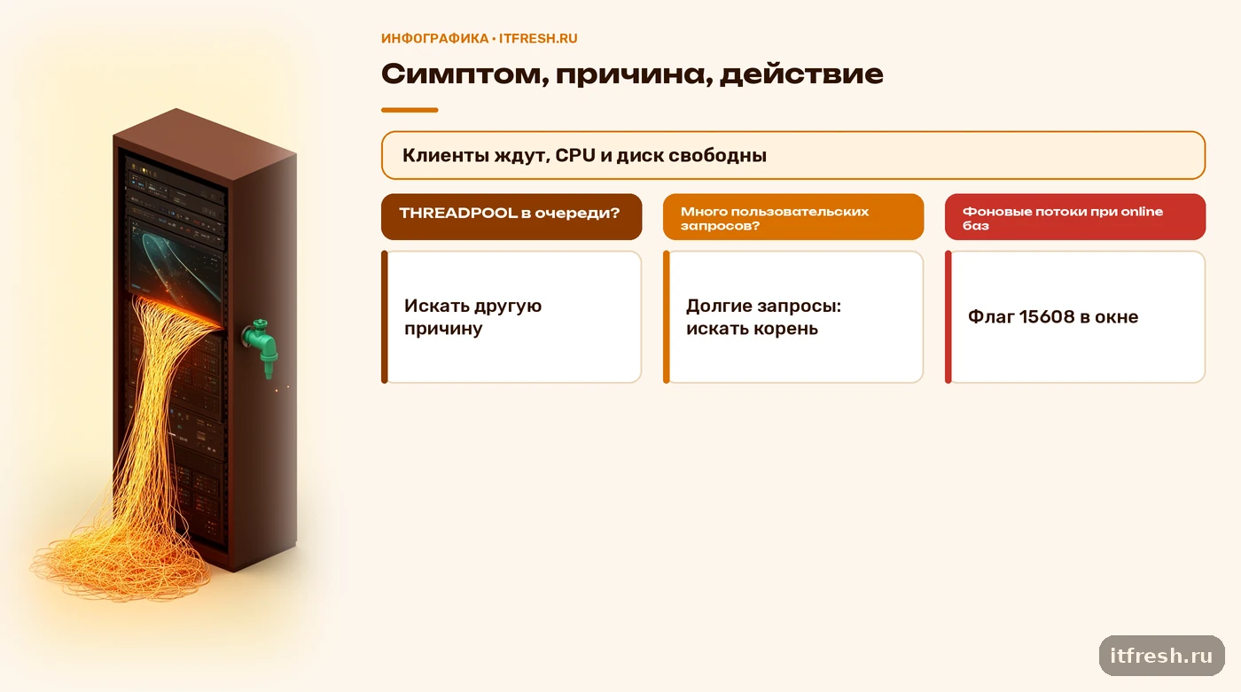 Дерево решений: при THREADPOOL и отсутствии пользовательских запросов включить флаг 15608