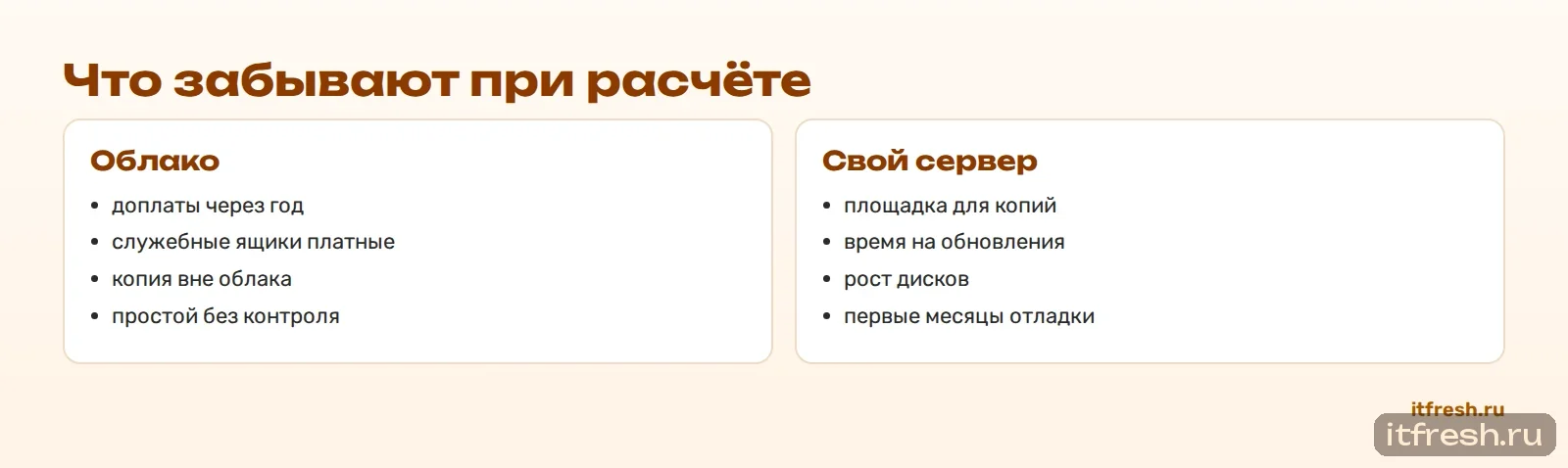 Что забывают при расчёте