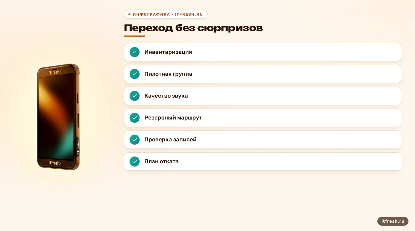 Чек-лист перехода на облачную или собственную АТС