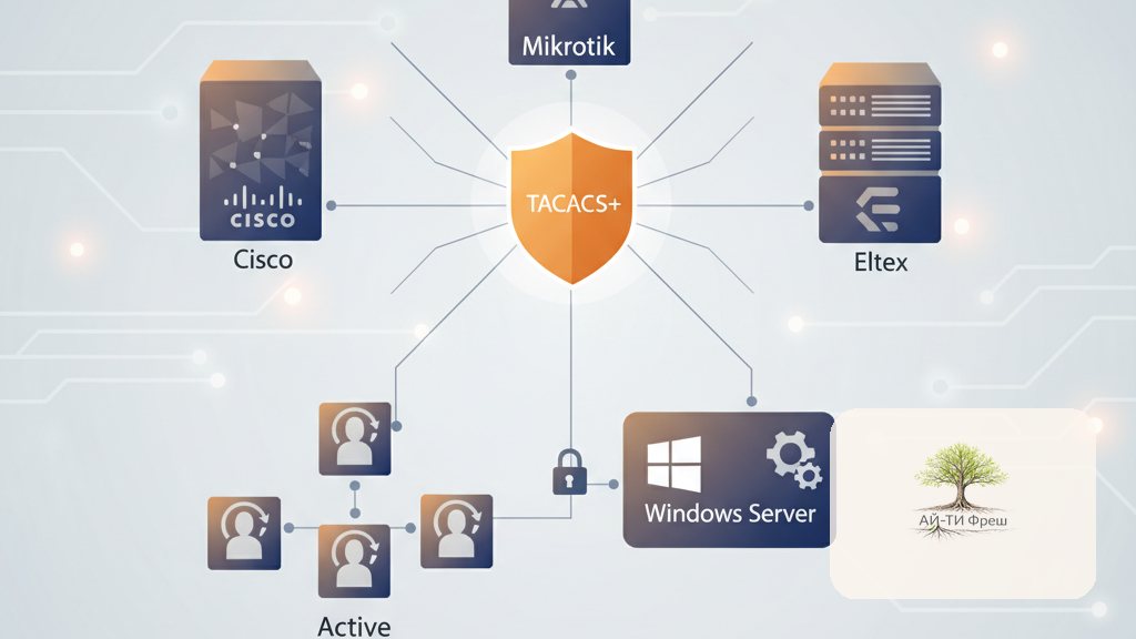 TACACS+ на Windows: единый логин админов в Cisco, Mikrotik и Eltex через Active Directory