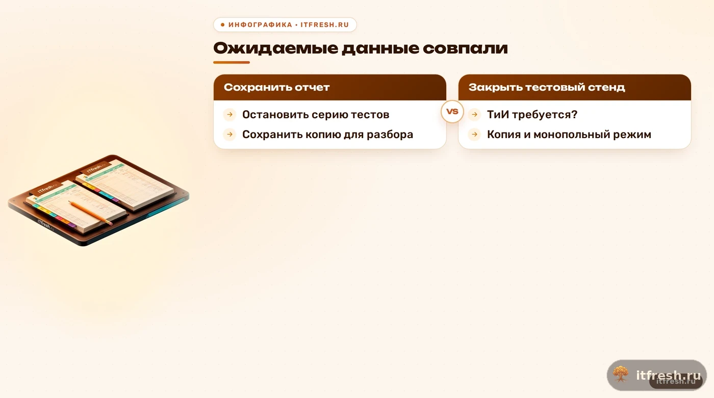 Дерево решений для проверки результата теста 1С