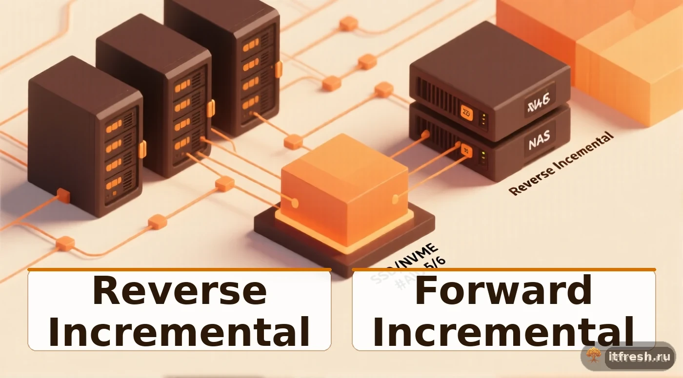 Сравнение производительности Reverse Incremental и Forward Incremental на SSD, RAID 5/6 и NAS