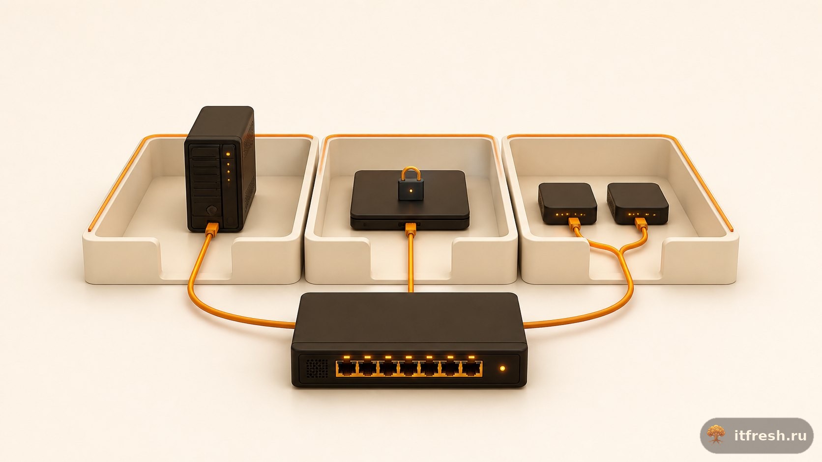 VLAN в офисной сети: почему одна плоская сеть — риск для 1С и банк-клиента