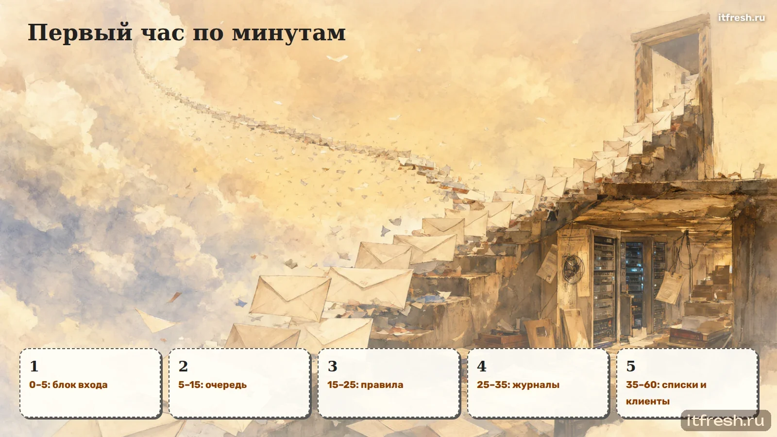 Первый час по минутам