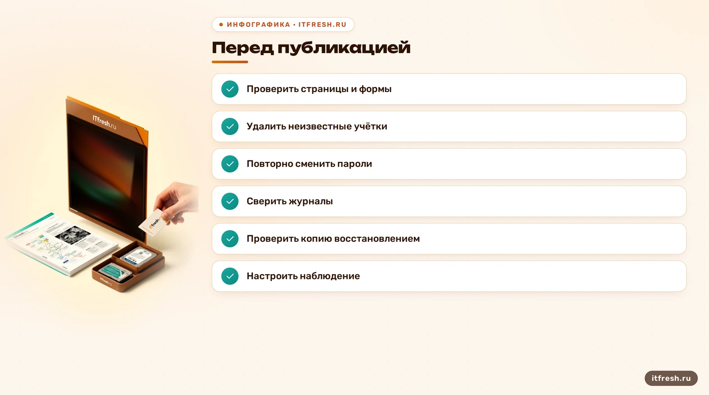 Чек-лист проверки восстановленного сайта WordPress