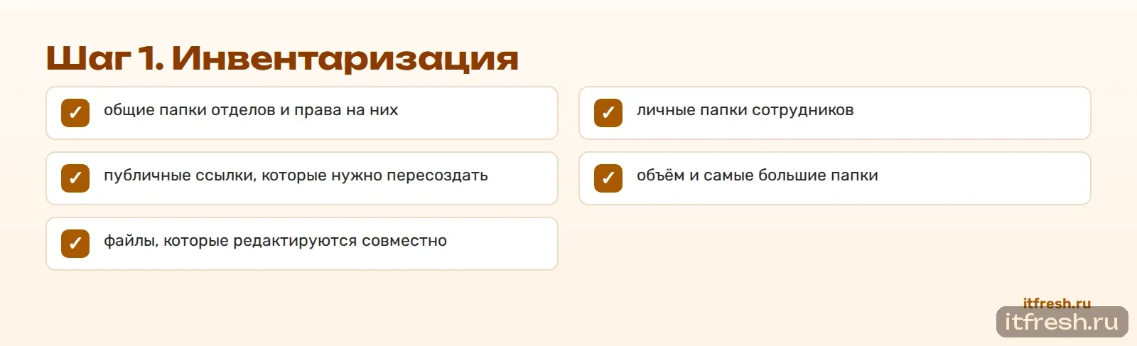 Шаг 1. Инвентаризация