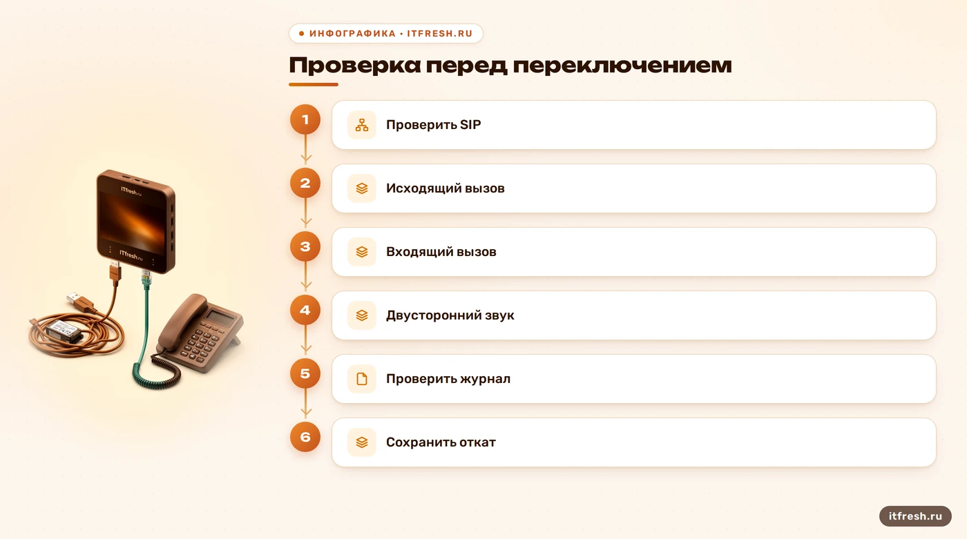 План тестирования Yeastar перед переключением Asterisk