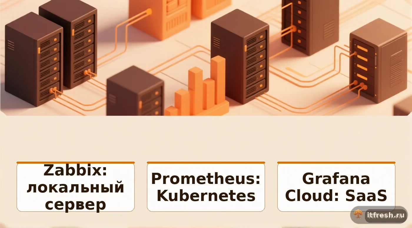 Сравнение Zabbix, Prometheus и Grafana Cloud для мониторинга офиса