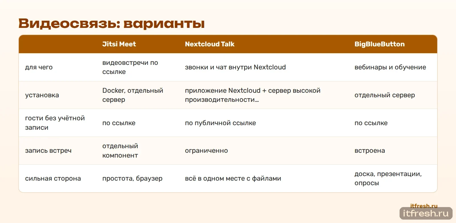 Видеосвязь: варианты